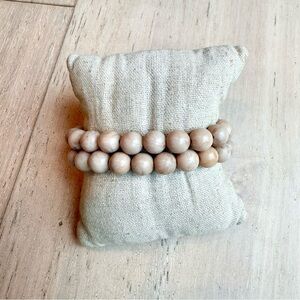 Park Lane Yellowstone Bracelet Set Pair Stretch Neutral Beaded Bracelets